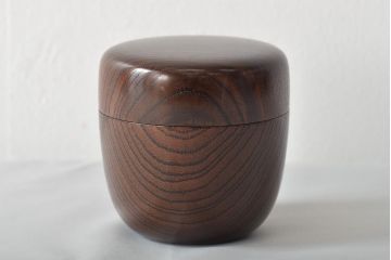 人間国宝　川北良造　神代欅　棗(茶道具)(R-045261)