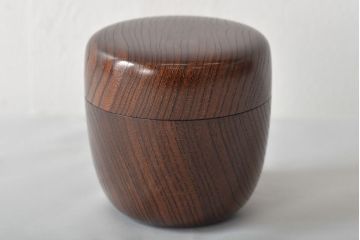 人間国宝　川北良造　神代欅　棗(茶道具)(R-045261)