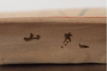 乾山銘　角皿5枚(写し?、図変り、草花文、茶道具、和食器)(R-045264)