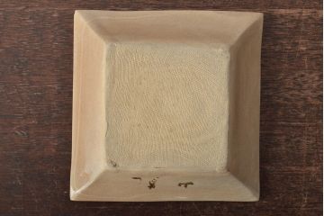 乾山銘　角皿5枚(写し?、図変り、草花文、茶道具、和食器)(R-045264)