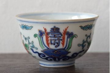 明治〜大正　九谷焼　色絵　茶器セット(急須、湯冷まし、茶碗、湯呑み、和食器)(R-045265)