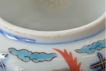 明治〜大正　九谷焼　色絵　茶器セット(急須、湯冷まし、茶碗、湯呑み、和食器)(R-045265)