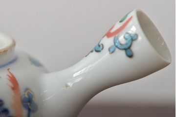 明治〜大正　九谷焼　色絵　茶器セット(急須、湯冷まし、茶碗、湯呑み、和食器)(R-045265)