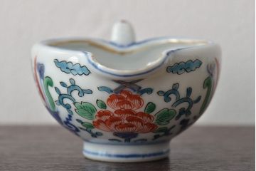 明治〜大正　九谷焼　色絵　茶器セット(急須、湯冷まし、茶碗、湯呑み、和食器)(R-045265)