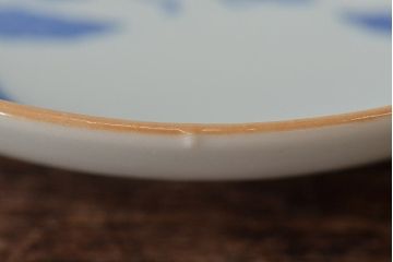 大正〜昭和初期　鳥に蟷螂図　図変わり　印判皿6枚(カマキリ、手塩皿、和食器)(R-045271)