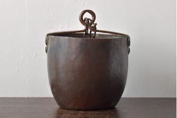 大正〜昭和初期　銅製　つるべ　時代物　古民具(R-045273)