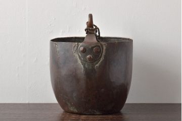 大正〜昭和初期　銅製　つるべ　時代物　古民具(R-045273)