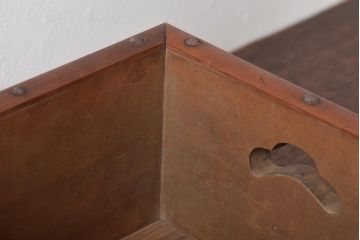 竹に太鼓鋲　珍しい　煙草盆2個セット(収納箱、木箱、小物入れ)(R-045275)