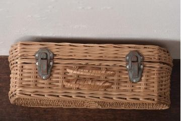 アンティーク雑貨　昭和初期　ナチュラルスタイルにおすすめなバスケット(鞄、カゴ、収納)(R-045276)