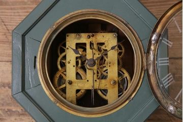 アンティーク時計　昭和初期　5.5インチ　精工舎(SEIKOSHA、セイコー)　ゼンマイ式　珍しい小振りサイズの八角柱時計(掛け時計、振り子時計)(R-045297)