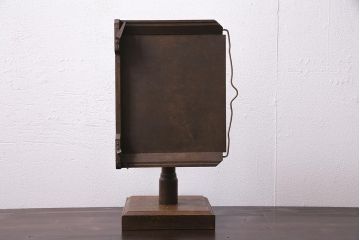 アンティーク雑貨　昭和初期　ナラ材　小振りの木製譜面台(譜面立て、レシピ台、メニュー台、イーゼル)(R-045299)
