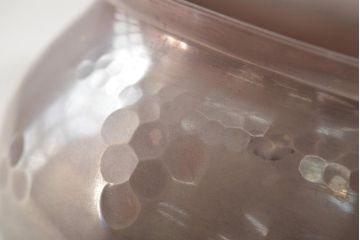 木村清雲　南鐐伝来建水　純銀　約353g　茶道具(R-045305)
