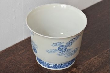 明治〜大正　染付杯洗(深皿、深鉢、盃洗)(R-045314)