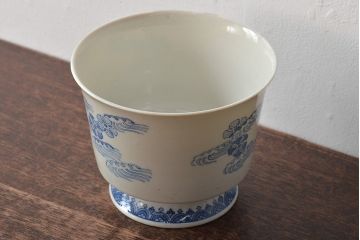 明治〜大正　染付杯洗(深皿、深鉢、盃洗)(R-045314)