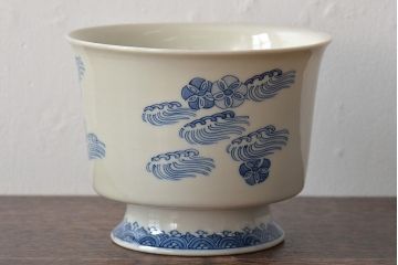 明治〜大正　染付杯洗(深皿、深鉢、盃洗)(R-045315)