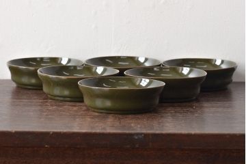 大正〜昭和初期　亀の図　蒔絵　木皿6枚セット(漆器小皿)(R-045316)