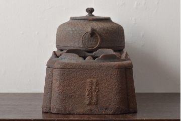 大正〜昭和初期　南部盛岡三巌堂　鉄製銅壺(銅壺湯沸し)(R-045321)