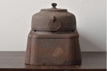 大正〜昭和初期　南部盛岡三巌堂　鉄製銅壺(銅壺湯沸し)(R-045321)