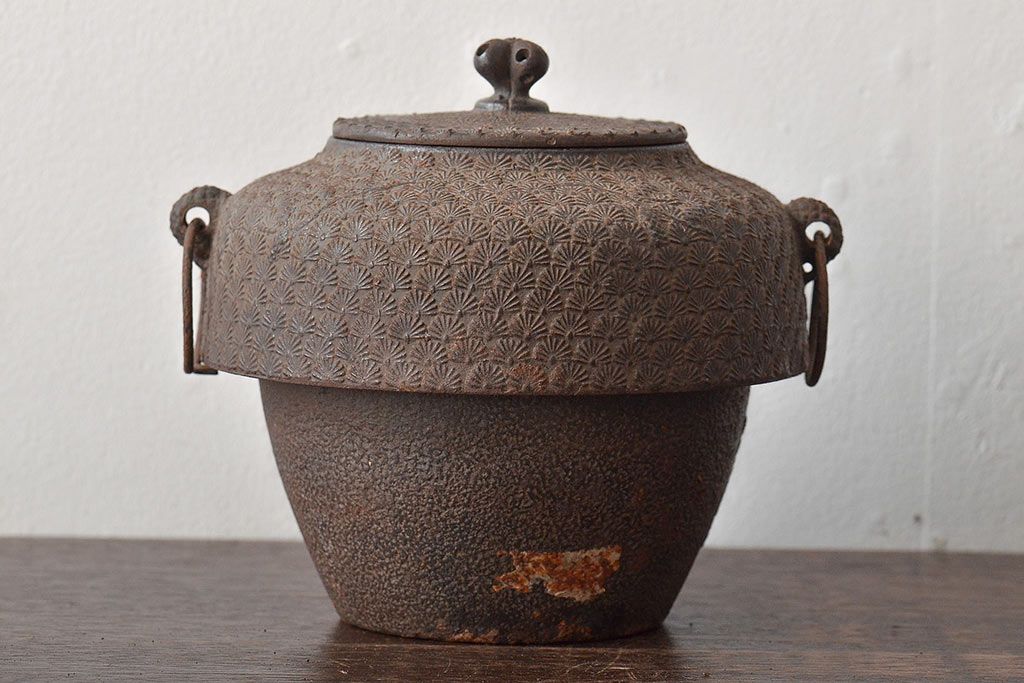 大正〜昭和初期　南部盛岡三巌堂　鉄製銅壺(銅壺湯沸し)(R-045321)