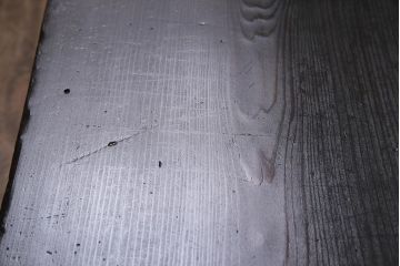 アンティーク家具　和製　明治大正期　ヒノキ材　引き出し付き　洋家具のような引手が目を引く文机(ローテーブル、座机)(R-045330)