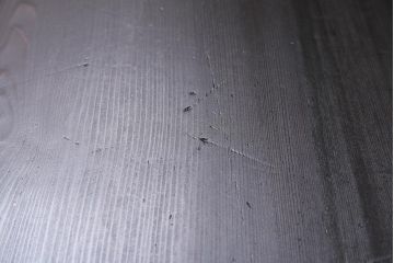アンティーク家具　和製　明治大正期　ヒノキ材　引き出し付き　洋家具のような引手が目を引く文机(ローテーブル、座机)(R-045330)
