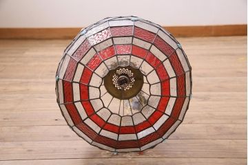 ヴィンテージ照明　イギリスビンテージ　空間をおしゃれに彩るステンドグラスのペンダントライト(吊り下げ照明、天井照明)(R-045331)