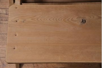 アンティーク家具　昭和初期　ストリップド(剥離)　ケヤキ材・ヒノキ材　折りたたみ式が便利なリーディングデスク(学習机)(R-045341)