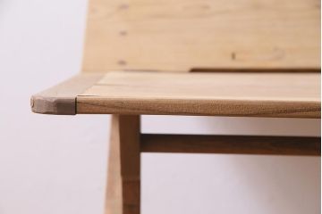アンティーク家具　昭和初期　ストリップド(剥離)　ケヤキ材・ヒノキ材　折りたたみ式が便利なリーディングデスク(学習机)(R-045341)