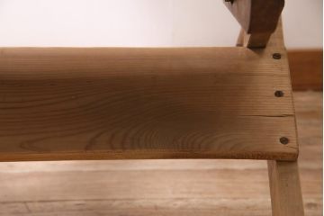 アンティーク家具　昭和初期　ストリップド(剥離)　ケヤキ材・ヒノキ材　折りたたみ式が便利なリーディングデスク(学習机)(R-045341)