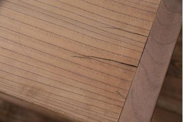 アンティーク家具　昭和初期　ストリップド(剥離)　ケヤキ材・ヒノキ材　折りたたみ式が便利なリーディングデスク(学習机)(R-045341)