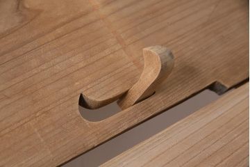 アンティーク家具　昭和初期　ストリップド(剥離)　ケヤキ材・ヒノキ材　折りたたみ式が便利なリーディングデスク(学習机)(R-045341)