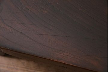 ビンテージ家具　昭和中期　総ケヤキ材　木の味わいをたっぷり味わえる座卓(センターテーブル、ローテーブル)(R-045342)
