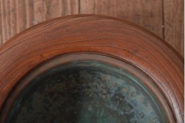 アンティーク雑貨　壱壱○　くっきりとした木目が目を引く桐火鉢(木製火鉢、鉢カバー)(R-045343)