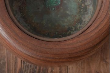 アンティーク雑貨　壱壱○　くっきりとした木目が目を引く桐火鉢(木製火鉢、鉢カバー)(R-045344)