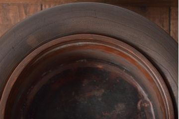 アンティーク雑貨　壱参五　丸いフォルムが趣溢れる桐火鉢(木製火鉢、鉢カバー)(R-045346)