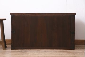 アンティーク家具　ペイントリメイク　明治大正期　モダンな雰囲気薫る箪笥ローボード(チェスト、引き出し、和箪笥、衣装タンス)(R-045350)