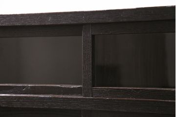 アンティーク家具　大正期　引き出し付き　小ぶりサイズ!和の雰囲気漂う戸棚(ガラスキャビネット、収納棚)(R-045351)