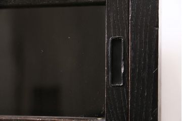 アンティーク家具　大正期　引き出し付き　小ぶりサイズ!和の雰囲気漂う戸棚(ガラスキャビネット、収納棚)(R-045351)