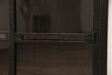 アンティーク家具　大正期　引き出し付き　小ぶりサイズ!和の雰囲気漂う戸棚(ガラスキャビネット、収納棚)(R-045351)