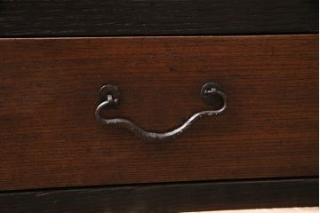 アンティーク家具　大正期　引き出し付き　小ぶりサイズ!和の雰囲気漂う戸棚(ガラスキャビネット、収納棚)(R-045351)