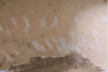 アンティーク雑貨　昭和初期　草花の図が空間を彩る瀬戸火鉢(鉢カバー)(R-045354)