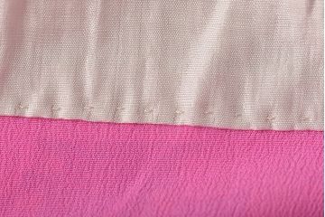 昭和初期　折鶴に花　錦紗縮緬　子供着物(正絹、古布)(R-045365)