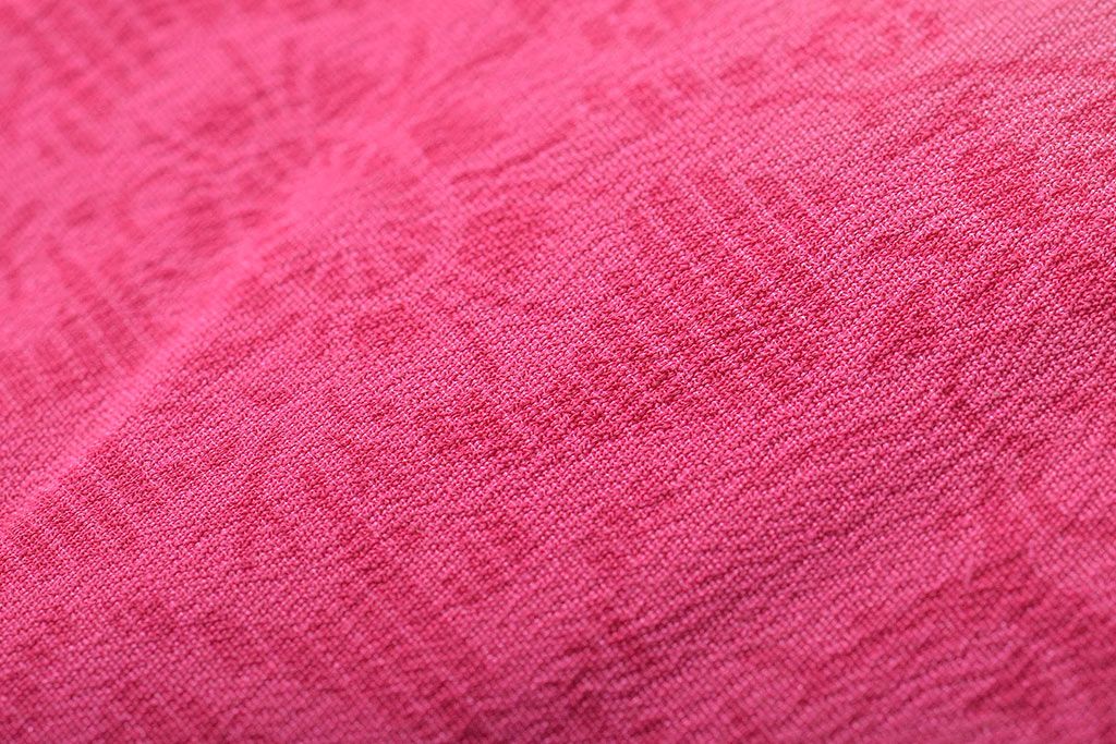 昭和初期　折鶴に花　錦紗縮緬　子供着物(正絹、古布)(R-045365)