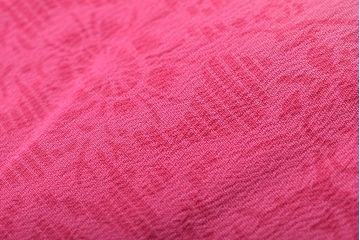 昭和初期　折鶴に花　錦紗縮緬　子供着物(正絹、古布)(R-045365)