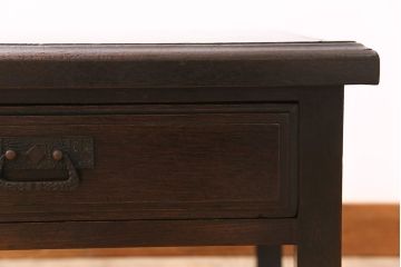 アンティーク家具　昭和初期　ナラ材　大正ロマン薫る文机(座机、ローテーブル)(R-045377)
