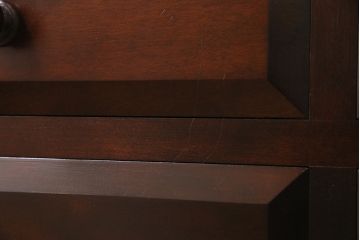 中古　松本民芸家具　シックな雰囲気が魅力の#E-33型ローチェスト凸面(ローボード、引き出し、テレビボード)(定価約40万)(R-045382)