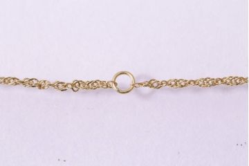 ヴィンテージアクセサリー　K18　0.03ct　曲線のモチーフが目を引くビンテージネックレス(ペンダント)(R-045387)