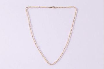 ヴィンテージアクセサリー　K18　細かなデザインのゴールドチェーンネックレス(ビンテージ)(R-045388)