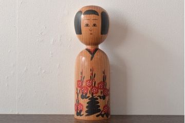 佐々木春男作　伝統こけし　31センチ(秋田郷土玩具)(R-045400)