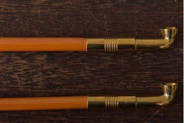 木村清斎　即中斎好写煙管一双　木村清五郎(清雲)　如心斎好写南鐐煙管一双　2点セット(R-045402)